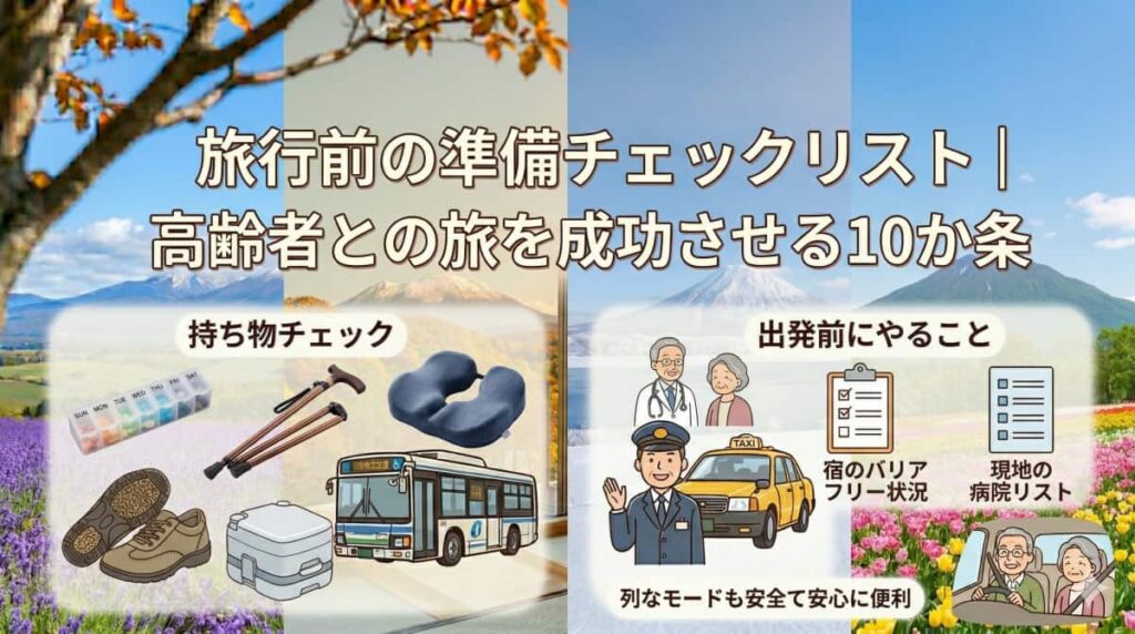 旅行前の準備チェックリスト|高齢者との旅を成功させる10か条
